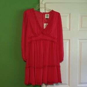 Hot Pink Ruffled Dress
